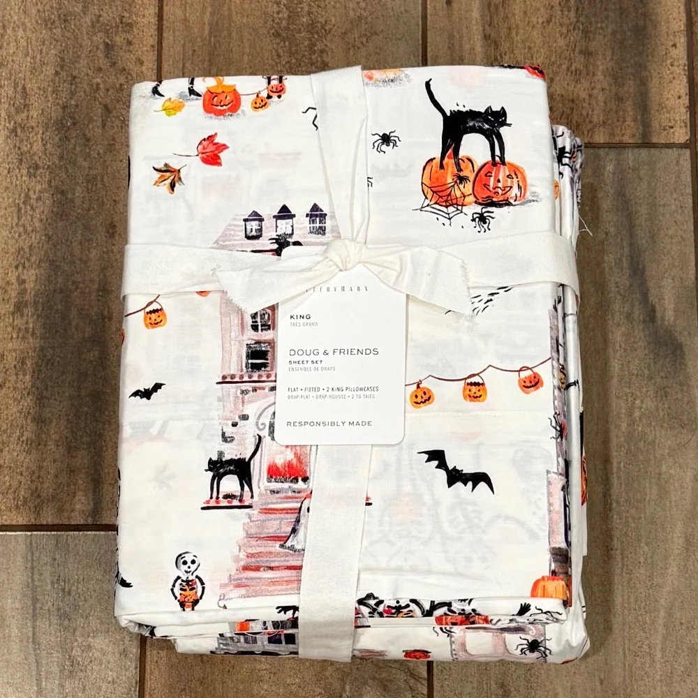 Halloween Doug & Friends King Sheet Set - PB